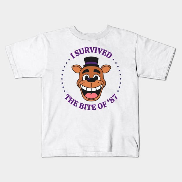 FNAF - Five Nights at Freddy's - the bite of '87 Kids T-Shirt by KUKUL